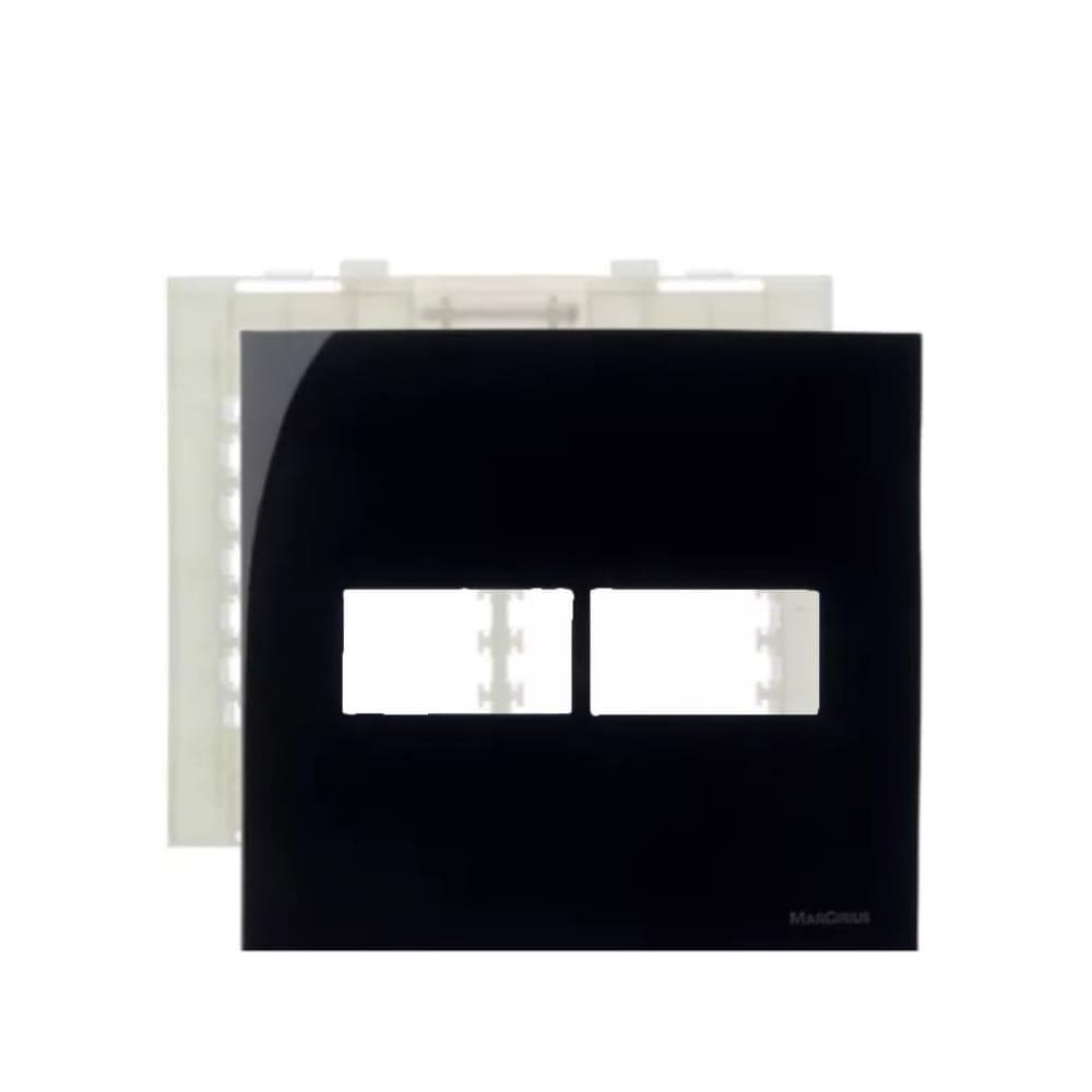 PLACA 4X4 2P + SUPORTE EBONY CLEAN MARGIRIUS