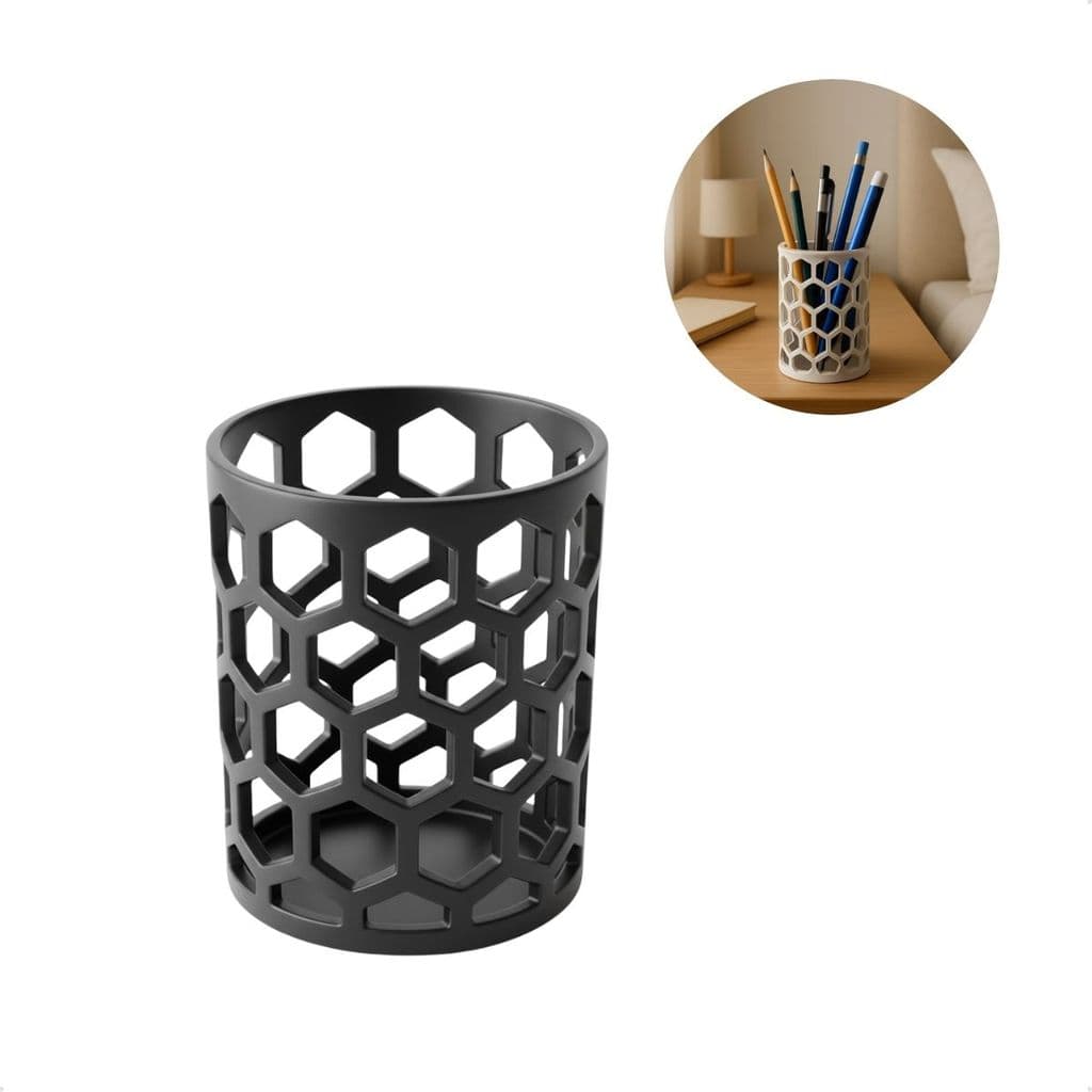 Organizador De Canetas e Lápis Organizador De Mesa De Escritório Multiuso Padrão Hexágono Para Home Office