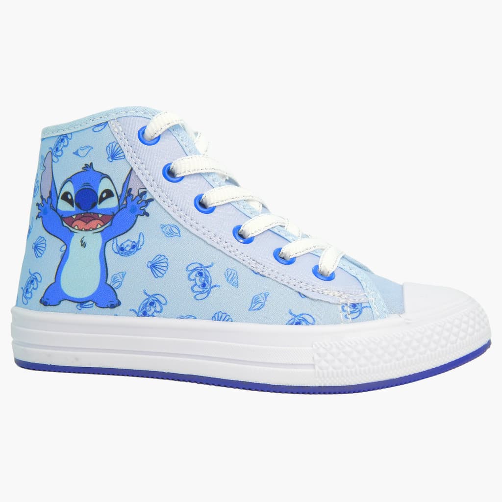 Tênis Infantil Stitch Botinha Estampado Divertido Escola Passeio Disney Original