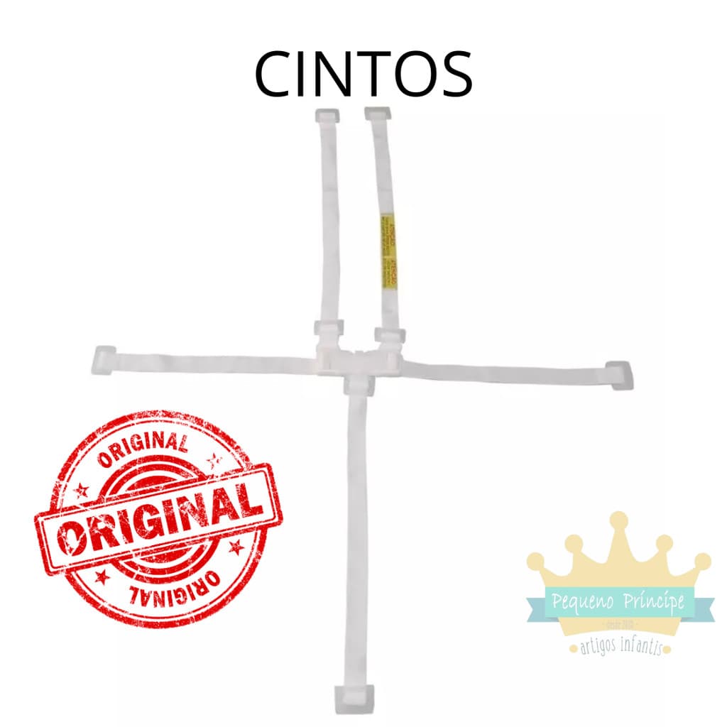 Cintos Completos para Cadeira de Alimentação/ Refeição Galzerano Branco