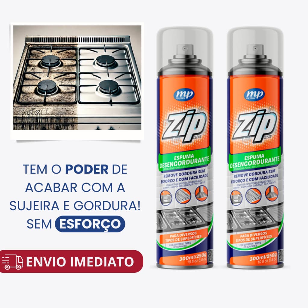 Kit Espuma Desengordurante Zip Clean 300ml My Place