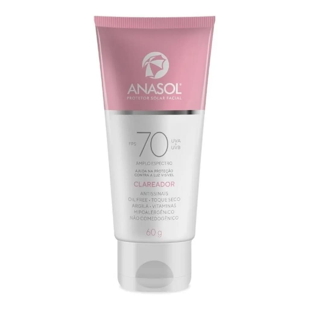 Protetor Facial Anasol Fps 70 Protetor Clareador Toque Seco