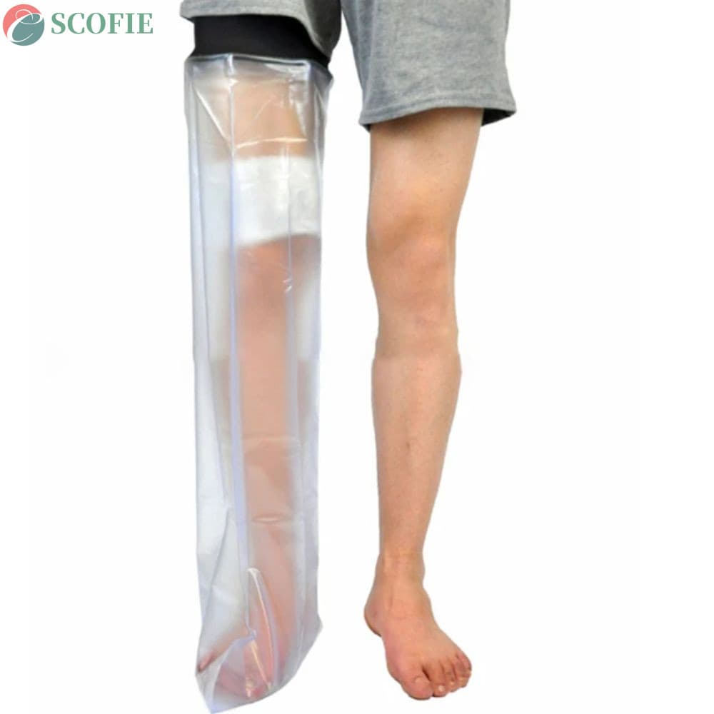 SCOFIE Capa Fundida À Prova D'água , Para Perna Inferior , Protetor De Chuveiro Com Cobertura Completa Pernas , Material
