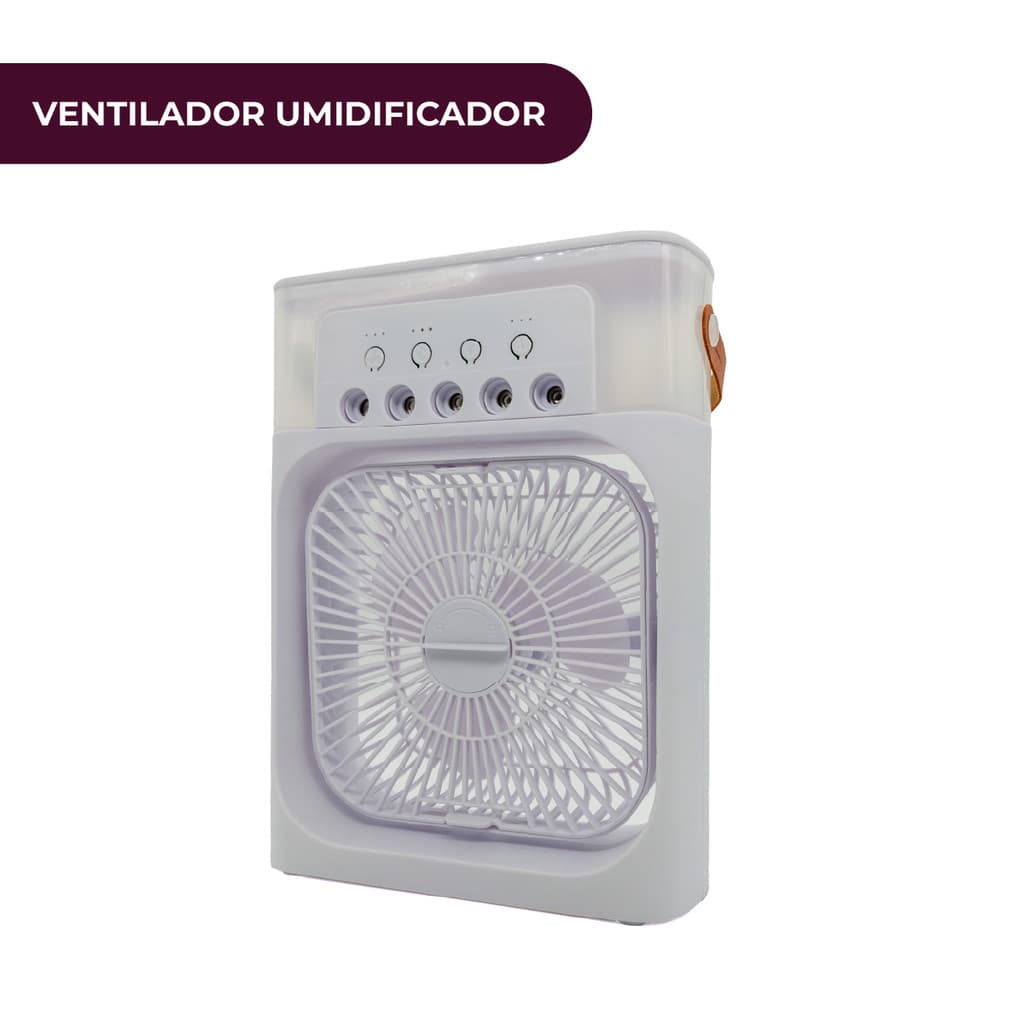 Mini Ar Condicionado Climatizador Umidificador Ventilador Portátil USB Led Quarto Sala Escritório Mesa Reservatório