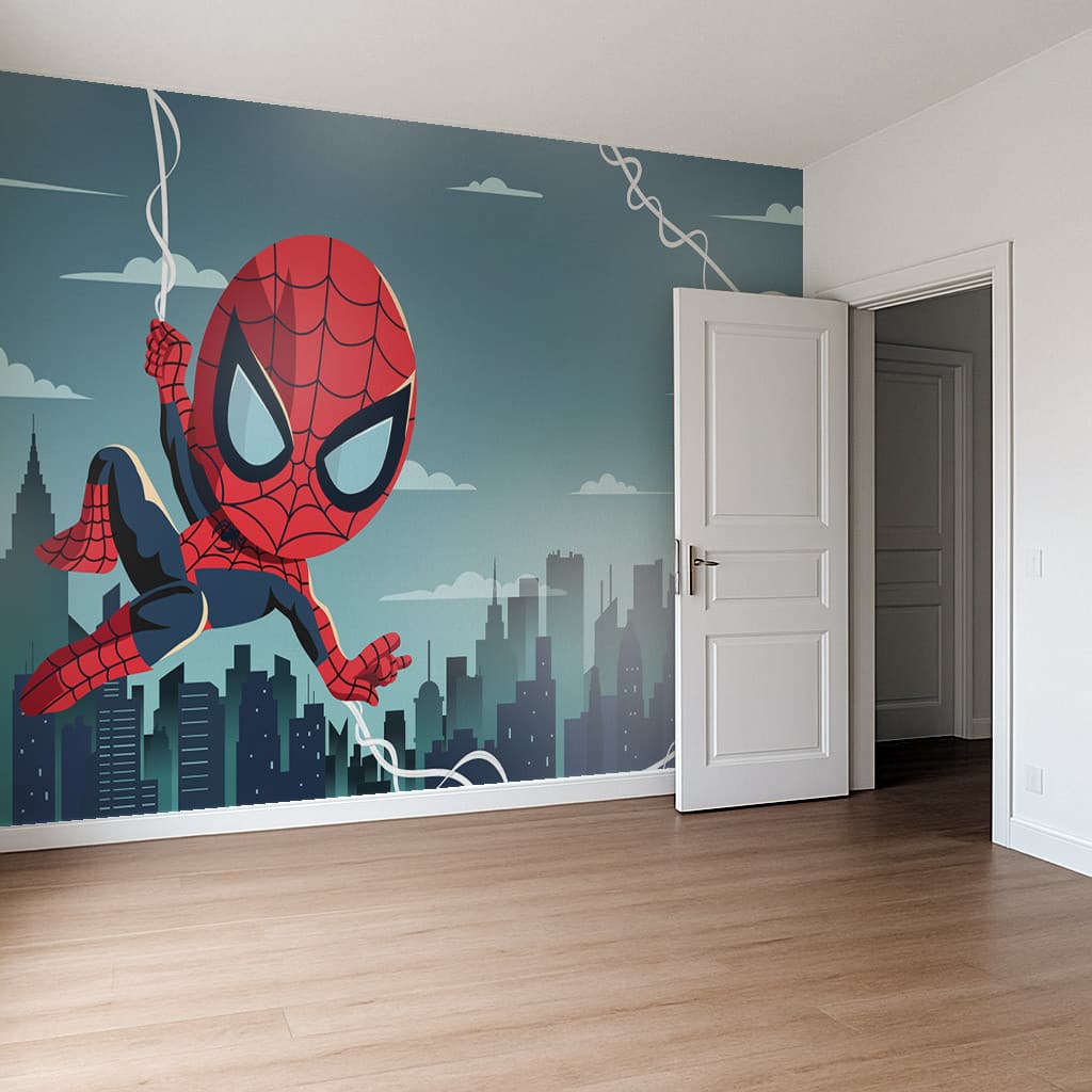 Homem Aranha Papel de Parede para Quarto Infantil Adesivo Spiderman