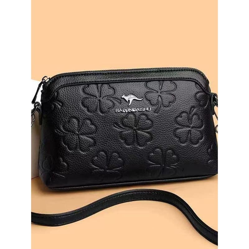 Senhoras mãe saco feminino 2026 novo estilo moda meia-idade saco do mensageiro High-End em relevo couro macio senhoras b