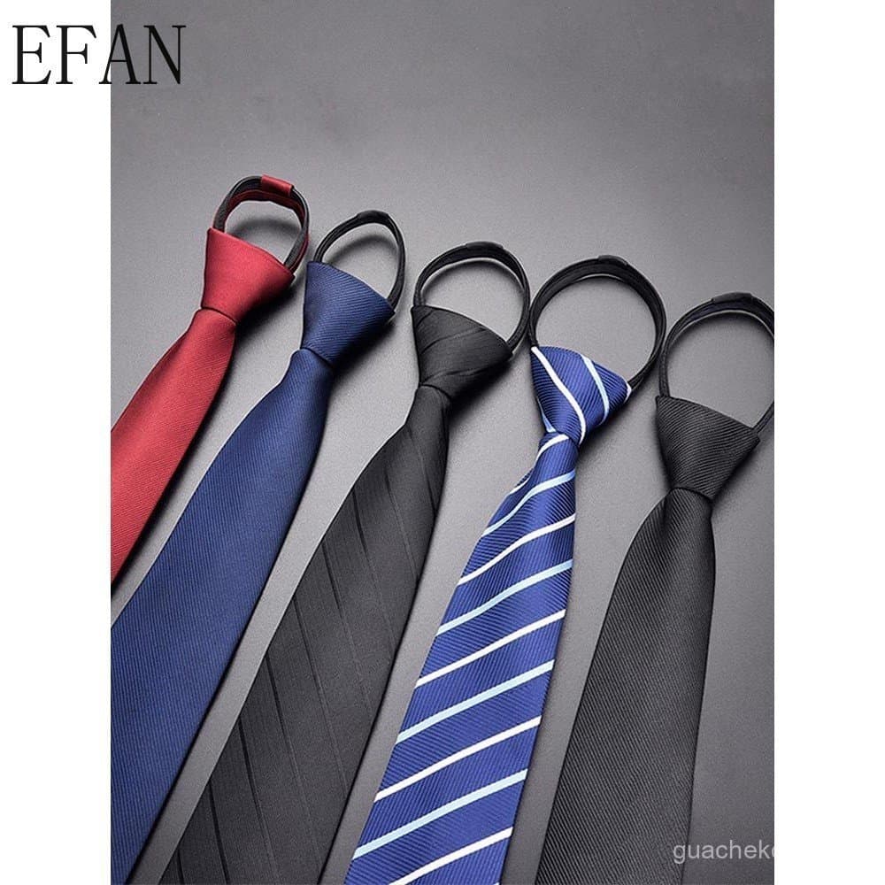 8cm Masculino Tecido Poliéster Negócios Moda Gravata Casamento Zíper Pescoço Formal Casual Preguiçoso Fácil Puxar Gravat