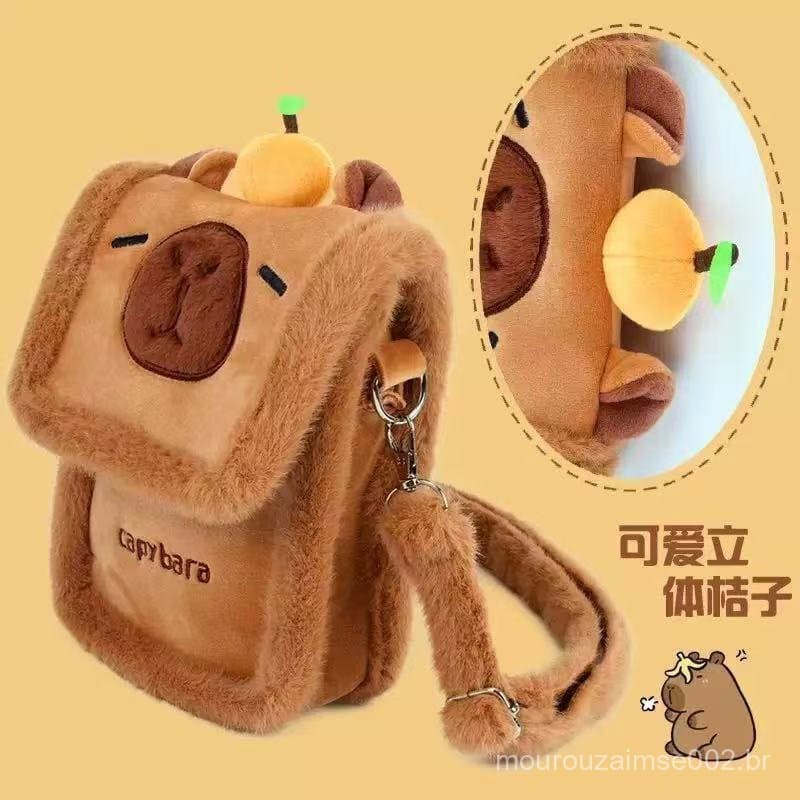2026 Capivara Saco De Pelúcia Kapybara Bolsa De Ombro Crossbody Do Telefone Móvel Presente De Aniversário Das Crianças F
