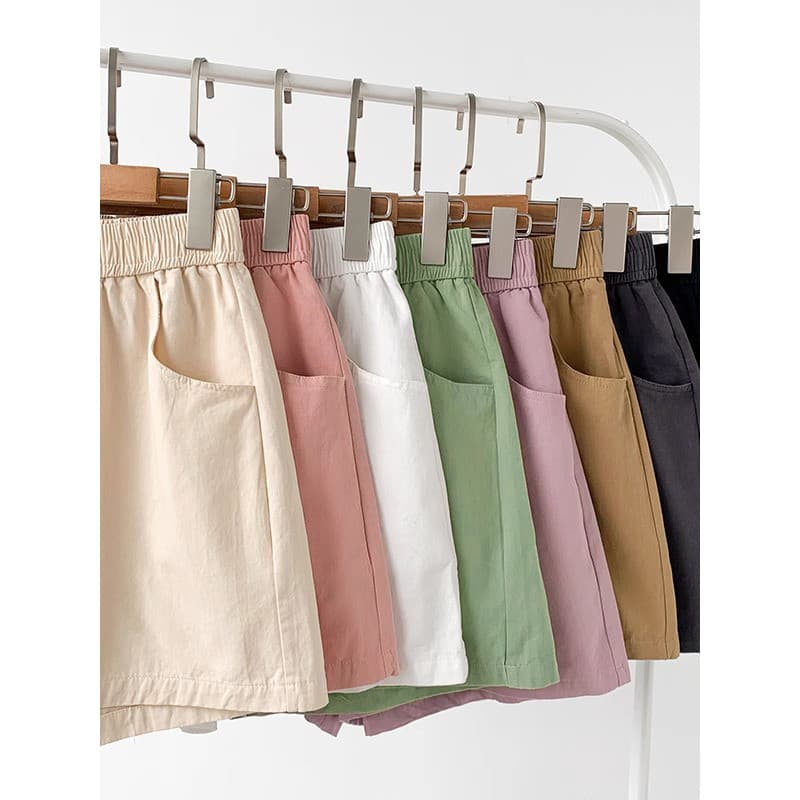 Moda confortável usar Shorts moda verão feminino cintura alta calças largas perna solta calças casuais mais magro olhar