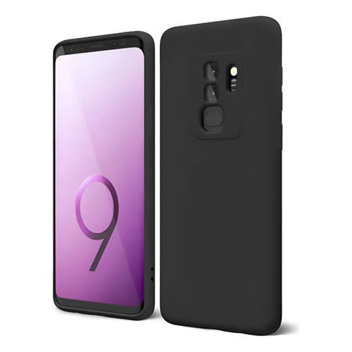 Capa Capinha Silicone Aveludada Preta Para Galaxy S9 Plus