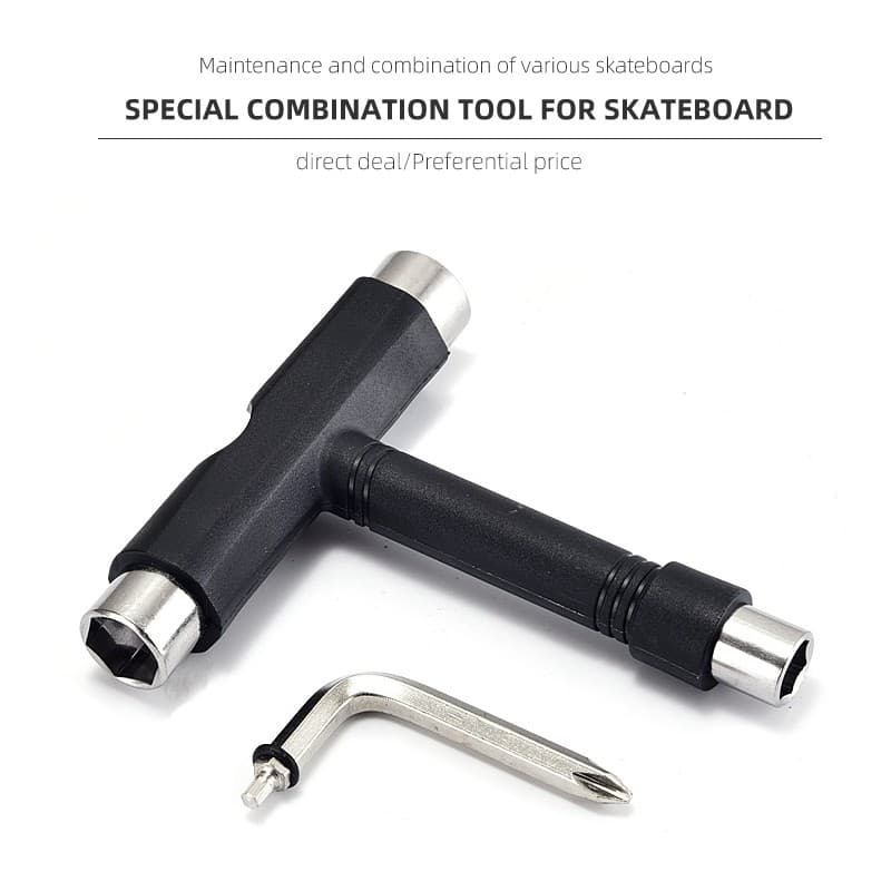 Ferramenta Combinada De Skate-Chave De Porca hexagonal Em Forma De T , Parafuso L