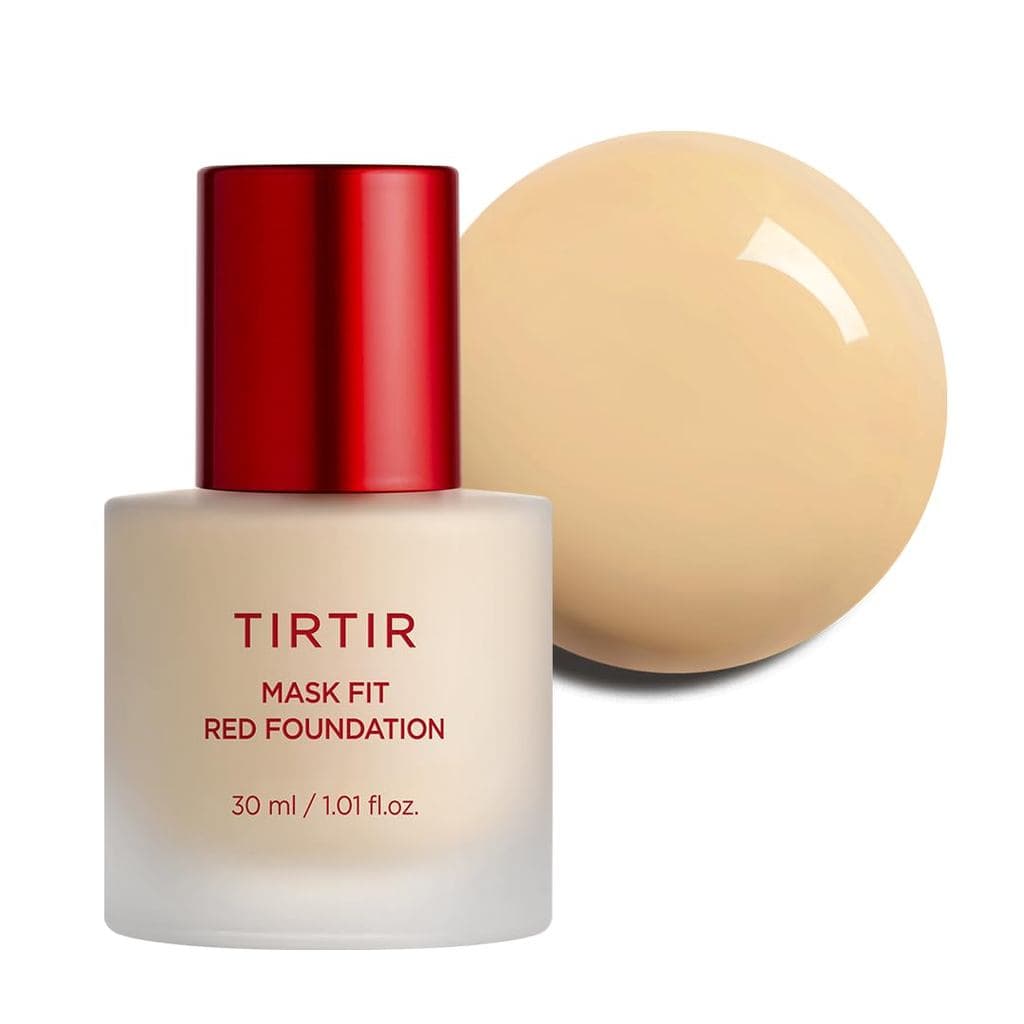 Máscara TIRTIR Mask Fit Red FoundationㅣCobertura Impecável de Longa Duração, Essência Energética, Leve, Hidratante, Disf
