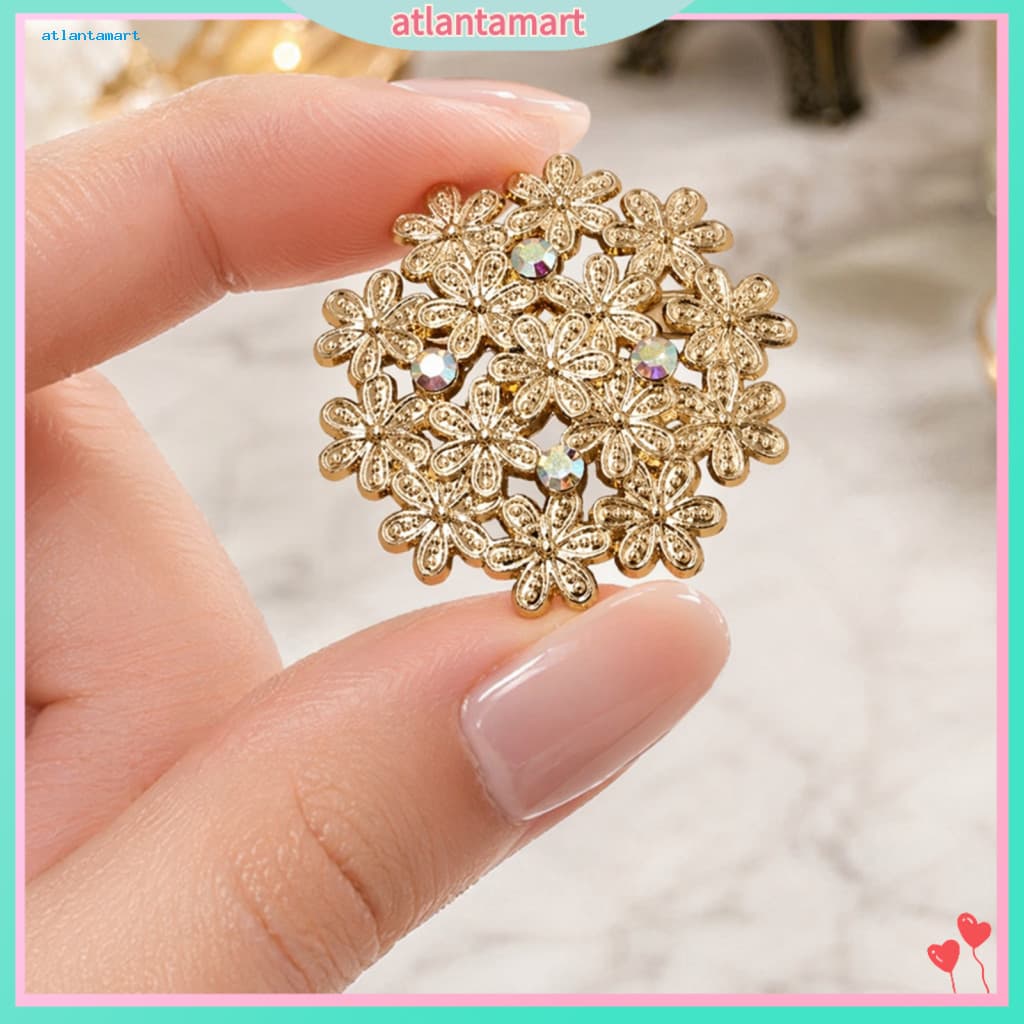 Atl Broche Antioxidação , Alfinete De Metal Elegante Com Design De Floco De Neve , De Liga De Longa Duração Fivela Forte