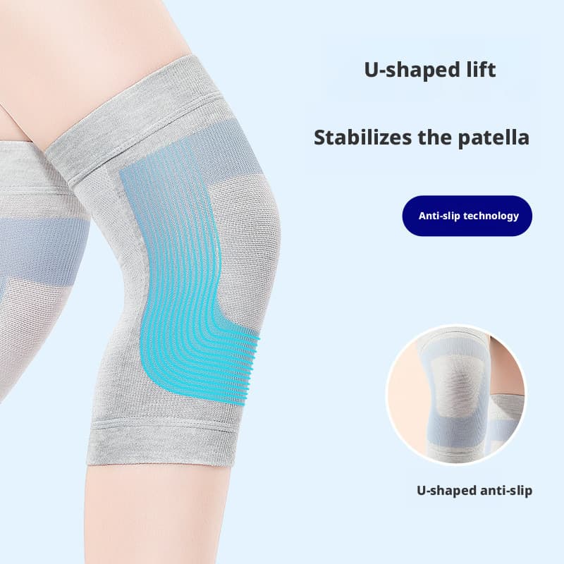 Primavera verão joelheiras quente respirável à prova de frio Anti-deslizamento proteção joelho Leggings tecelagem tridim