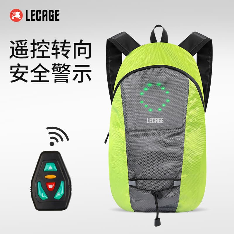 Le Kaiqi ciclismo mochila controle remoto sinal de volta LED mochila ao ar livre montanhismo correndo mochila saco aviso