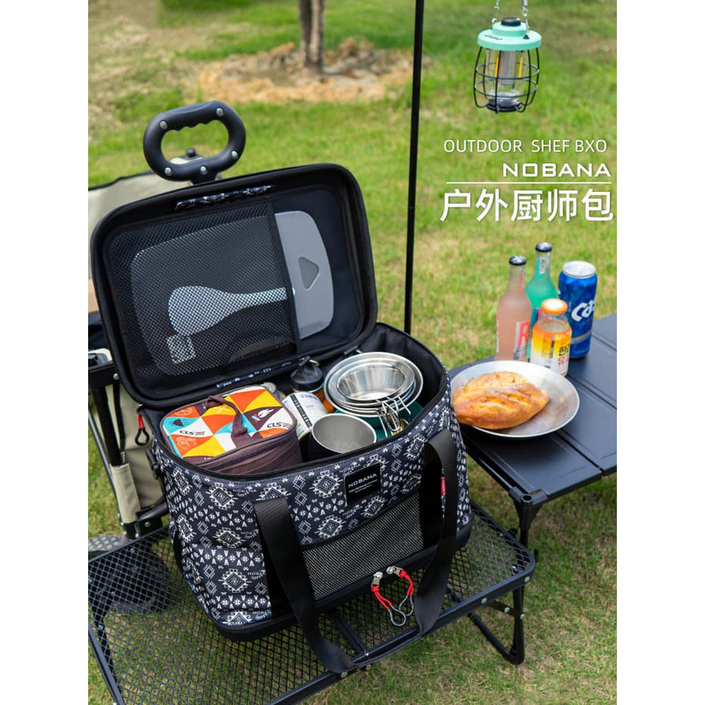 Saco de armazenamento de panelas de acampamento ao ar livre grande capacidade multifuncional dobrável viagem acampamento