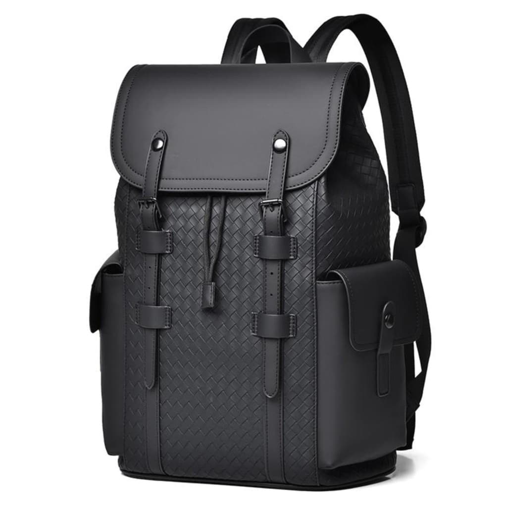 Novo estilo tecido padrão mochila masculina textura Casual saco de computador de negócios impressão High-End estudante m