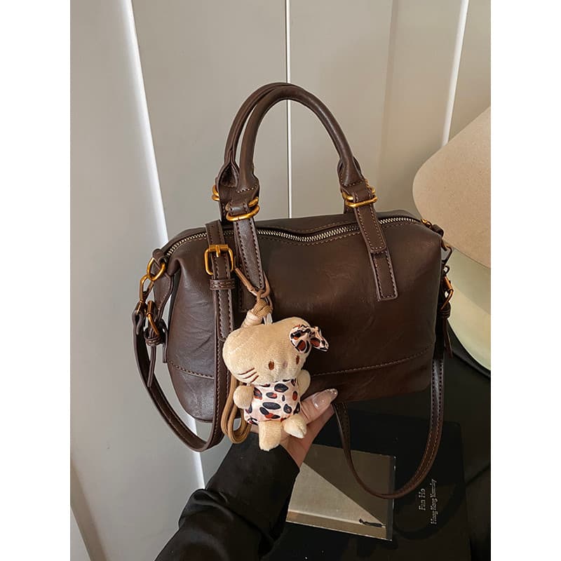 bolsa feminina Bolsa High-End cera de óleo couro Boston travesseiro saco feminino 2025 novo estilo grande capacidade bol