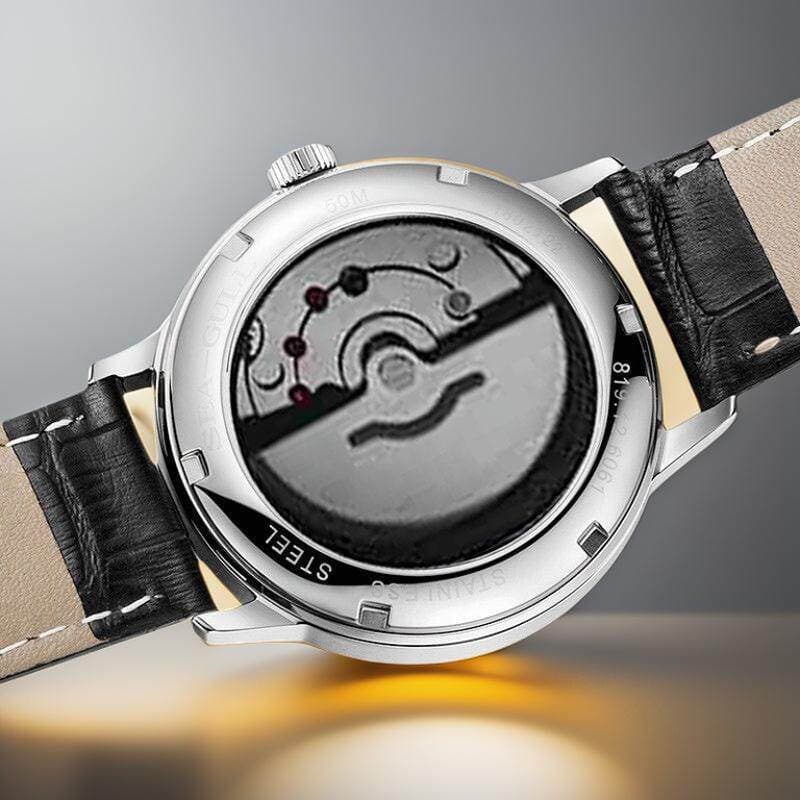 relogio masculino Original oco automático puro relógio mecânico masculino cinto luminoso à prova dwaterproof água simple