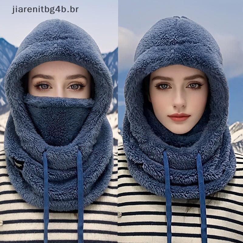 JIARN Quente Térmico À Prova De Vento Capuz De Esqui Motocicleta Polar Fleece Ajustável Ciclismo Ne Capa Máscara Facial