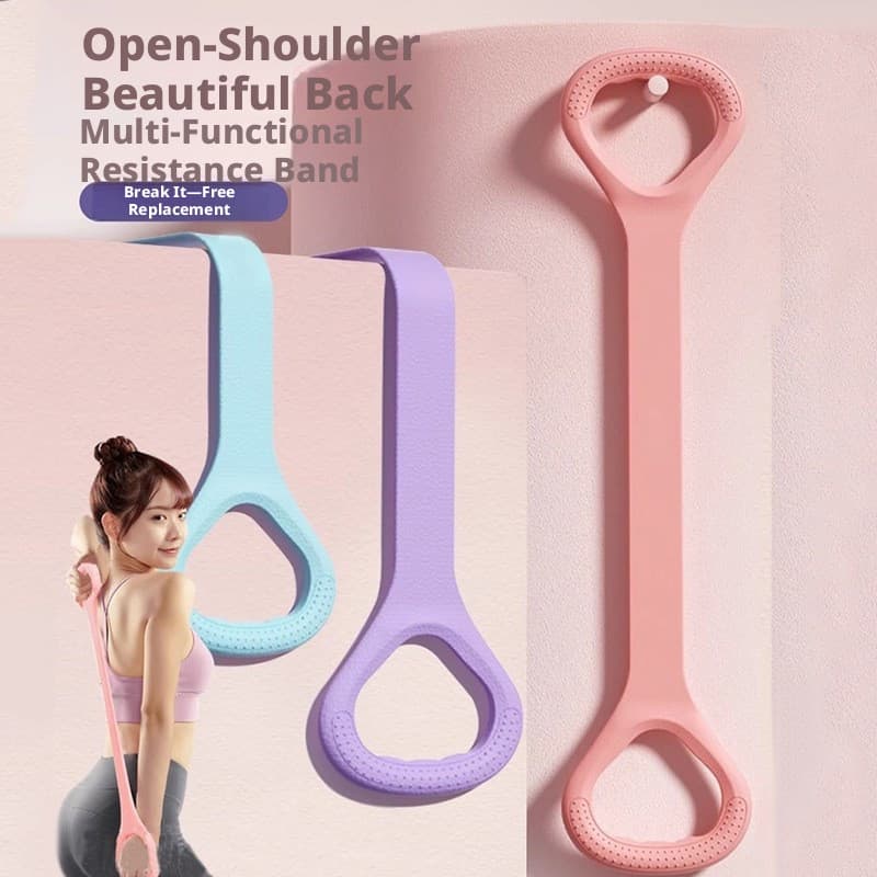 Faixa de tensão de Fitness figura 8 tensor Yoga elástico estiramento banda ombro aberto bela volta alongamento ferrament