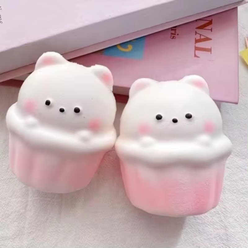 Super Macio Textura Molhada Gato Pão Simulação Mole Comida Espremer Brinquedo Alívio Do Estresse Decoração
