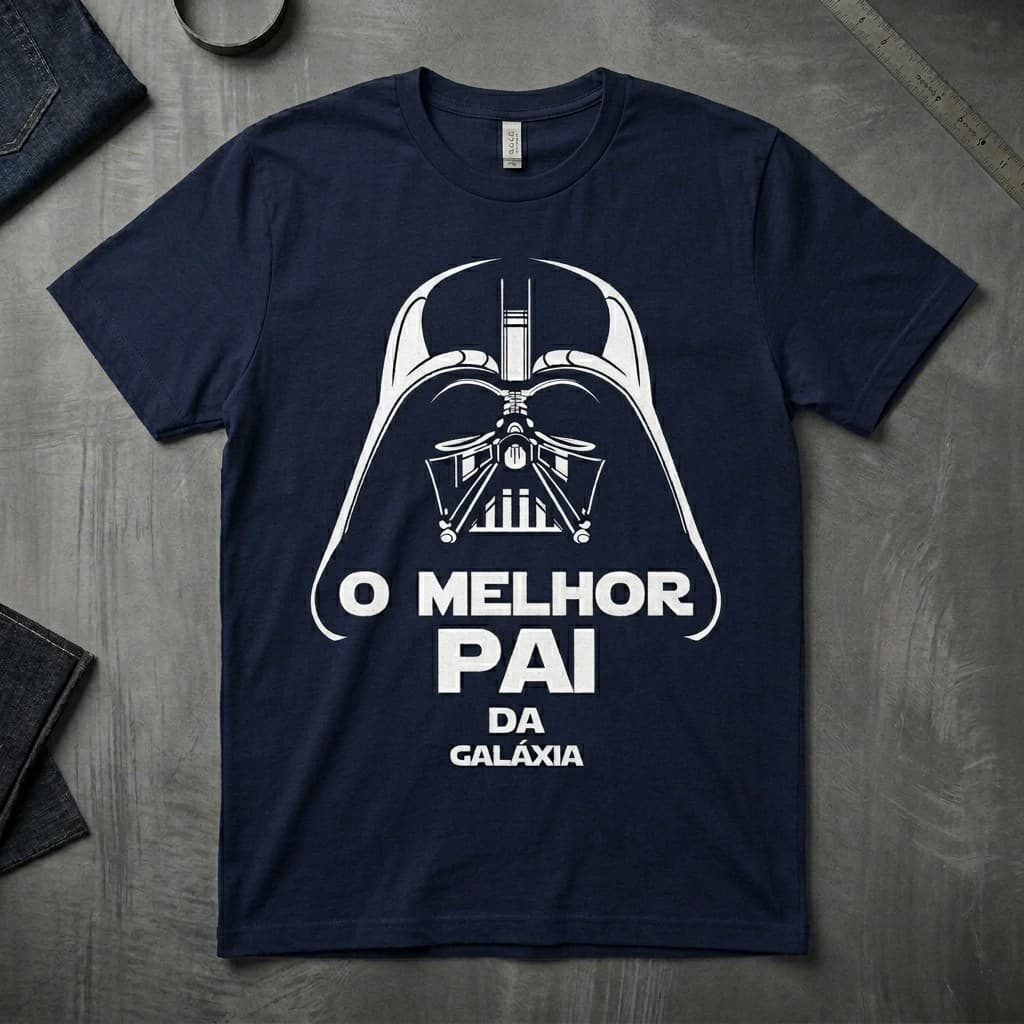 Camiseta Pai Melhor da Galáxia Dia dos Pais Geek Nerd Presente Masculina Algodão Premium