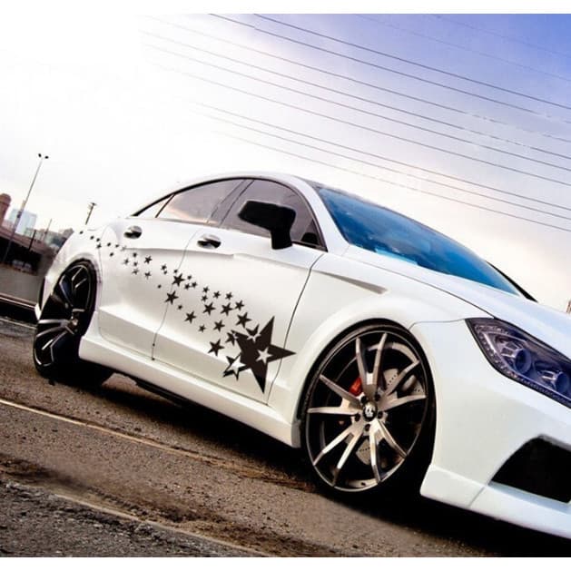 1 Pçs Decalque Lateral Do Corpo Carro Auto Vinil Esportes Super Estrela Saia Capa Adesivo Universal Acessórios De Decora