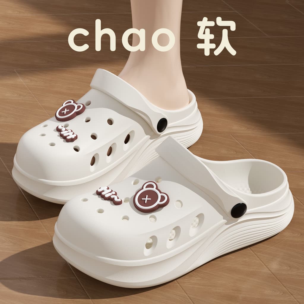 Bonito dos desenhos animados pisando na merda sentir buraco sapatos femininos 2026 novo estilo interior casa antiderrapa