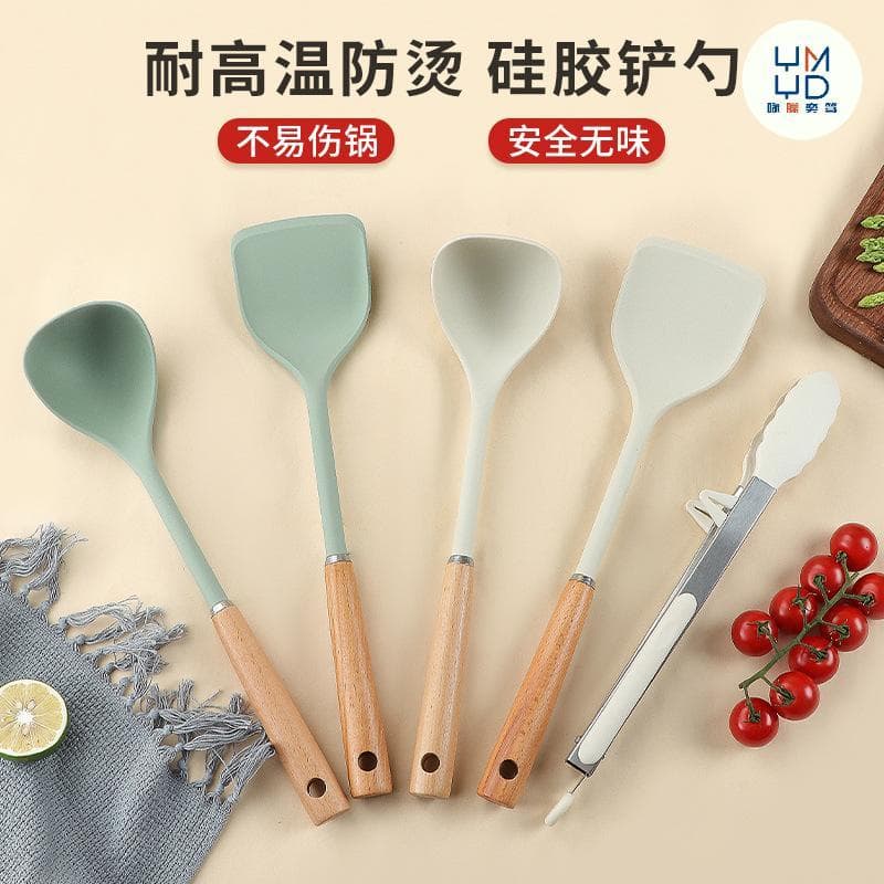 Espátula de silicone macio Panela antiaderente Espátula especial Silicone de qualidade alimentar Espátula de cozinha res