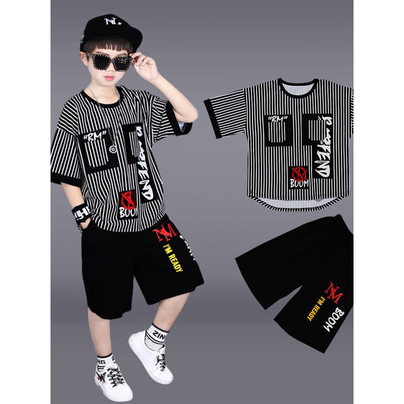 Crianças roupas meninos ternos de verão 2026 novo estilo 8-9 anos de idade médio grande meninos verão manga curta camise
