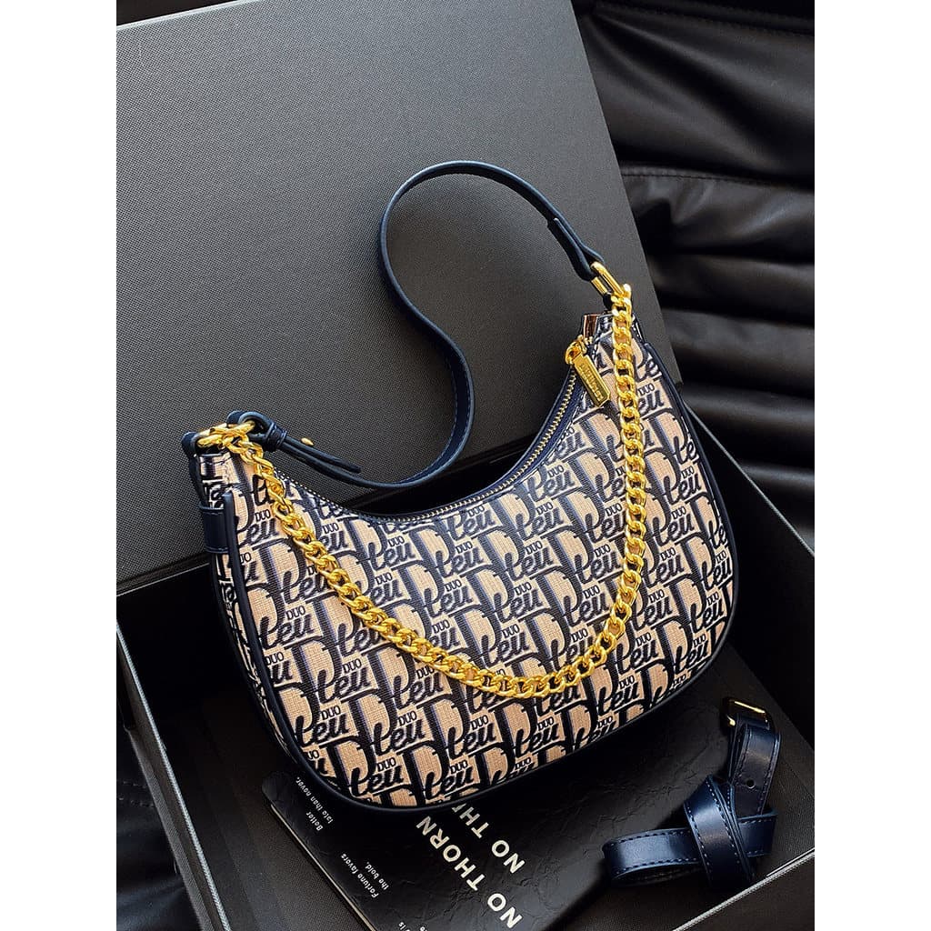bolsa feminina Bolsa Super quente pequeno saco feminino 2025 novo estilo primavera outono All-Match impresso crescente a