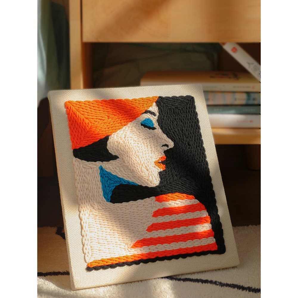 Selo russo bordado de lã de descompressão bordado à mão diy estilo simples pintura decorativa pingente presente dar