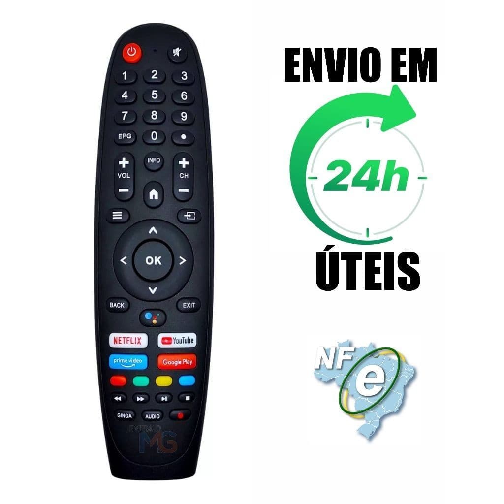 Controle Remoto Tv Compatível com Smart Multilaser Tl042 / Tl045