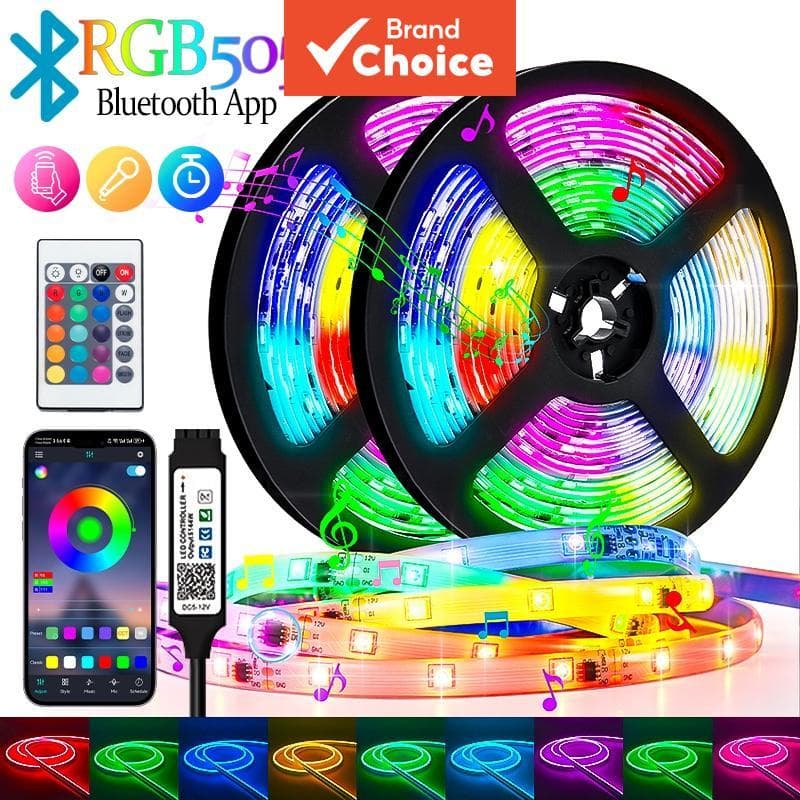 Luz De Tira LED RGB 5M 10M 15M 20M 30M Flexível Com Controle Remoto Para Quarto TV Backlight Decoração Do DIY