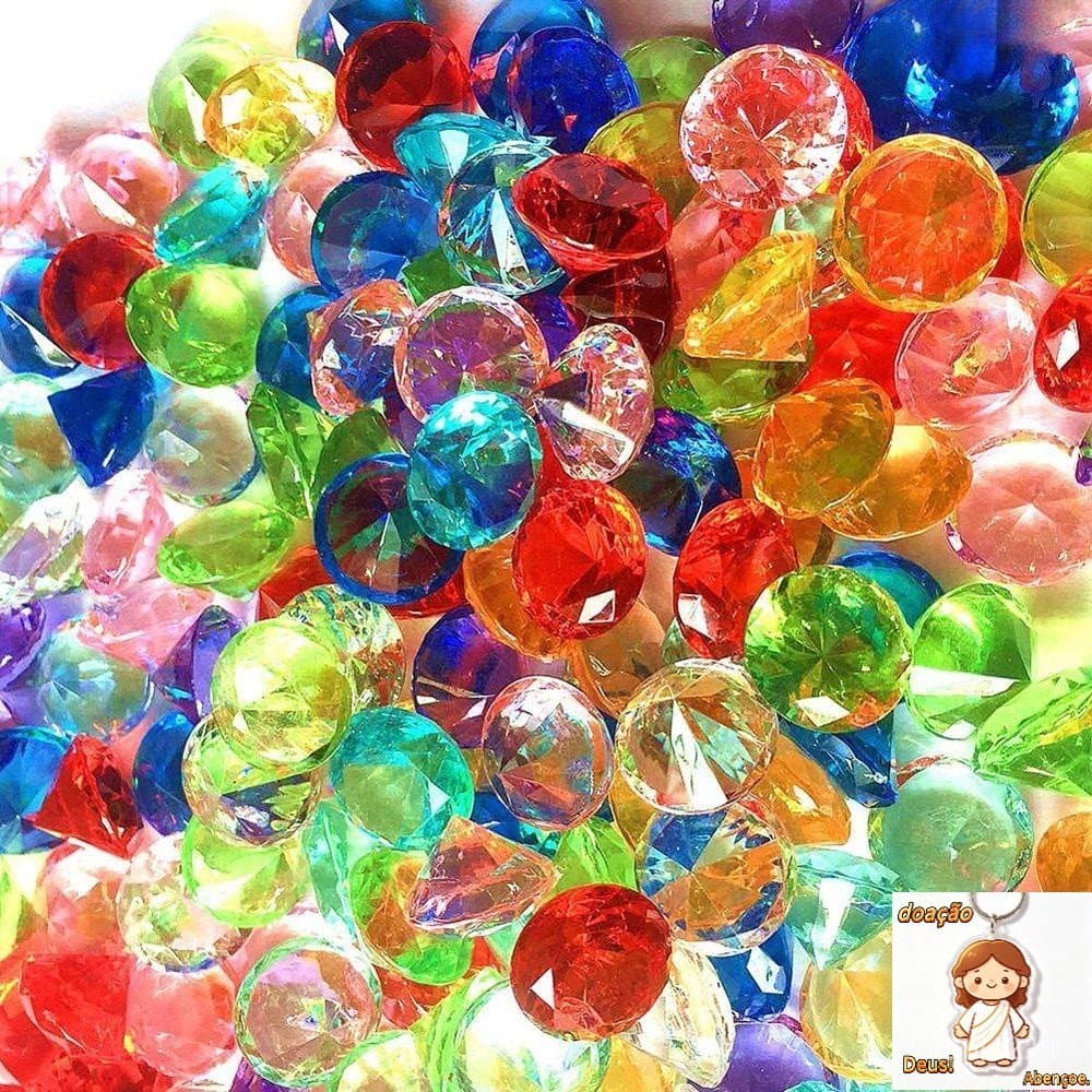 Presente Diamante Falso 100pcs 20MM Decorações Aniversário Casamento Multicolor Cristal Acrílico