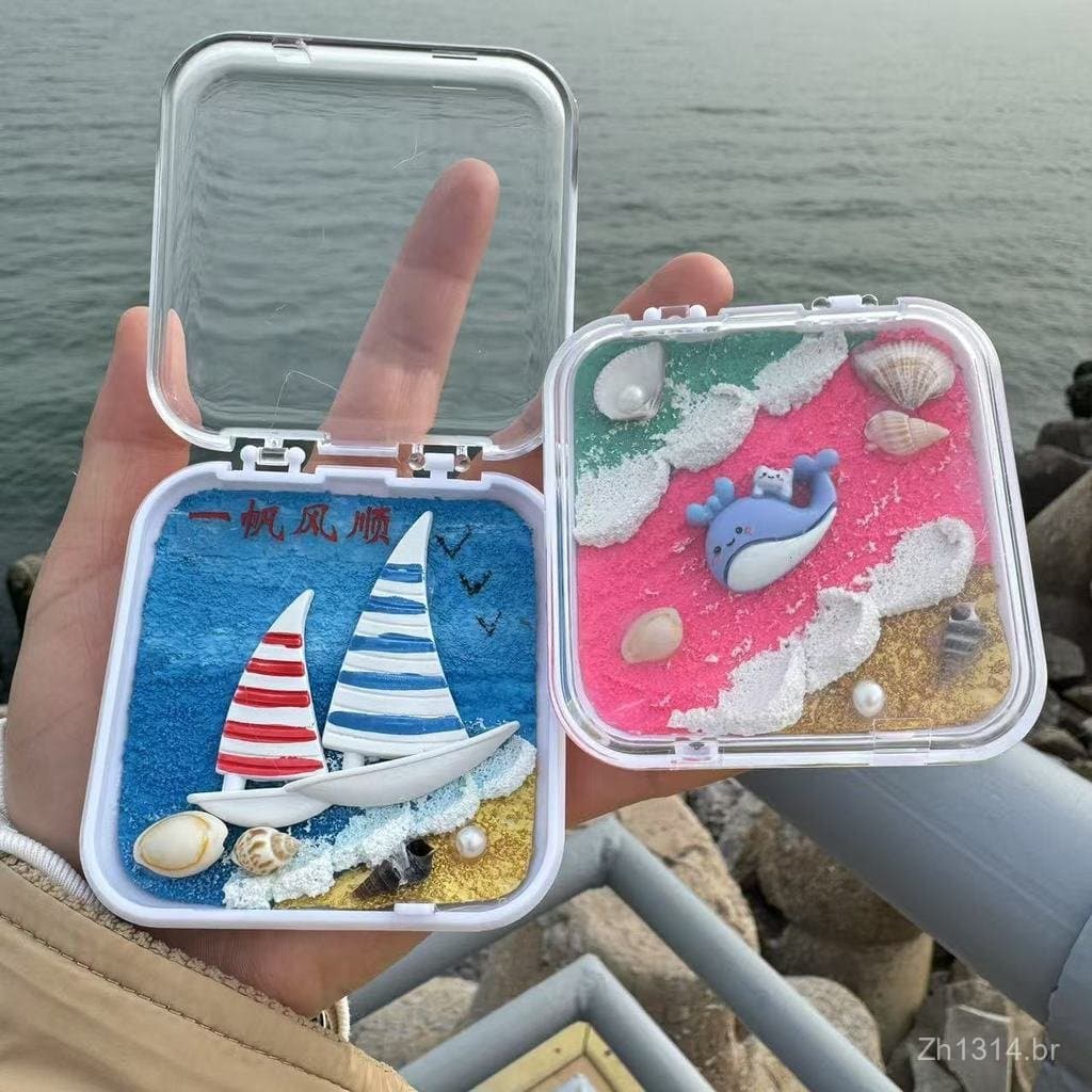 Ímãs de geladeira de conchas e bivalves naturais, presentes criativos e culturais de estilo marítimo, artesanato, pintur