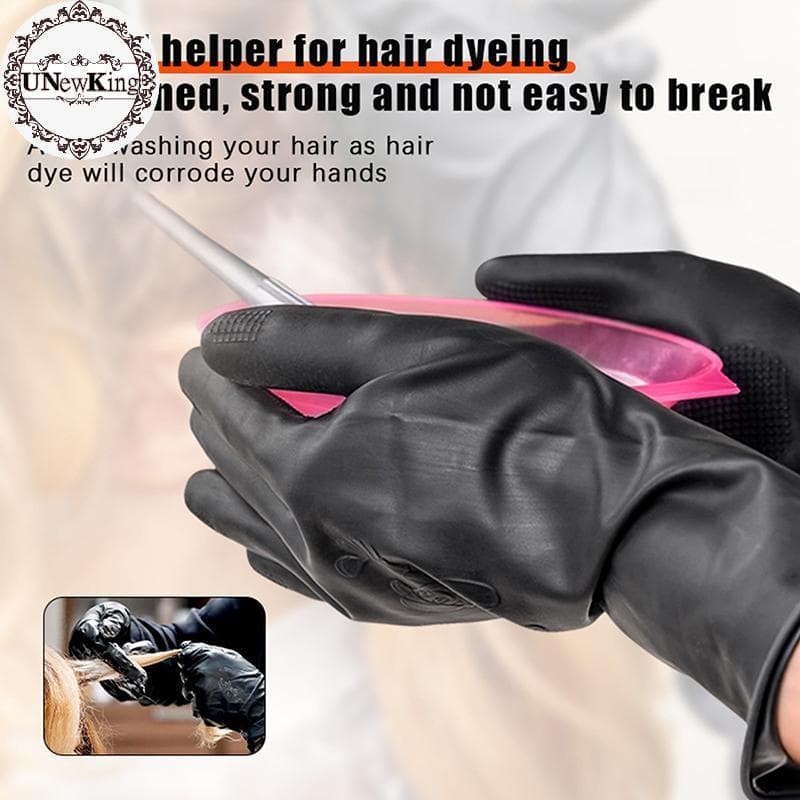 Luvas De Tintura De Cabelo UNewKing Profissionais Para Modelagem E Tingimento Thi Latex Bla Resistência À Corrosão Alta