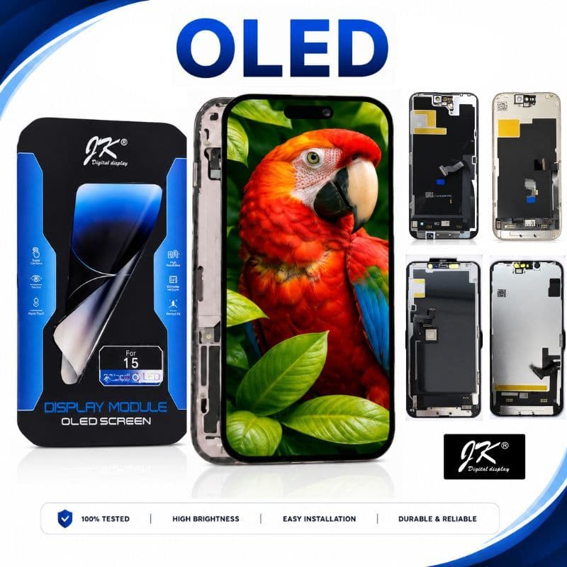 Tela Macia JK OLED 120 Hz Para iPhone 12 13 14 14PM 15 15PM 16PM