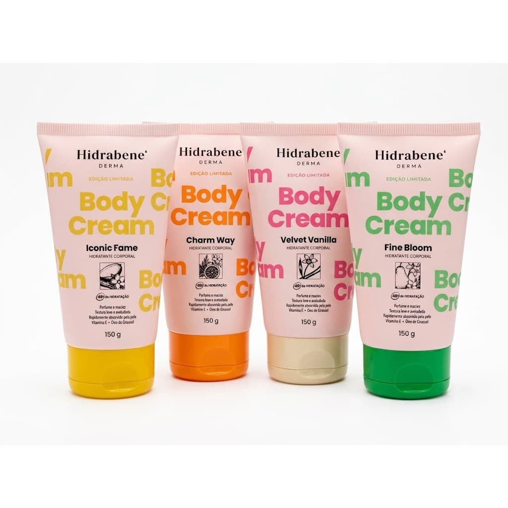 Body Cream Creme Hidratante Corporal 48h Vegano Dermatológico 150g  - Hidrabene Derma