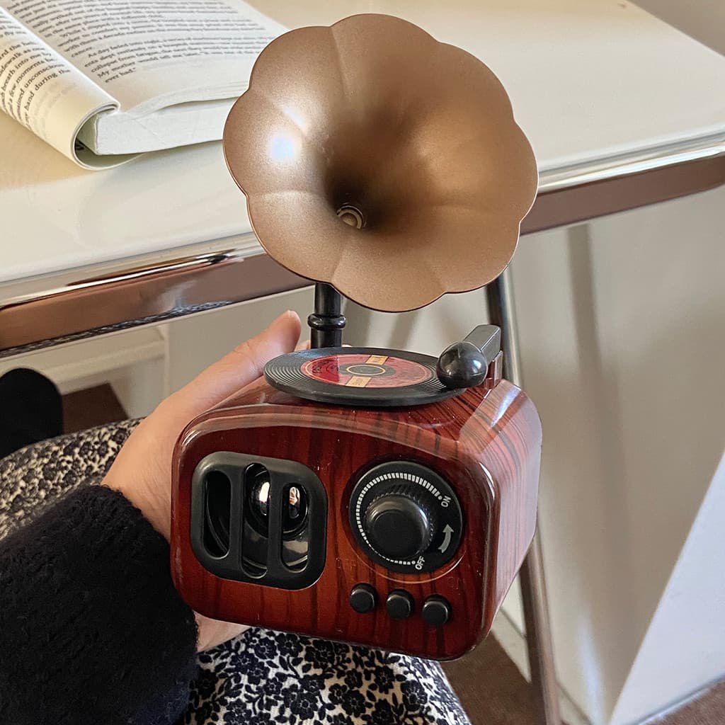 Vitalidade canto ins Retro gramofone caixa de música presente aniversário menina quarto decoração caixa música decoração
