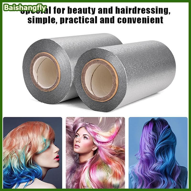 baishangfly 30/50 Metros Profissional Folha De Alumínio Resistente Para Coloração De Cabelo Destaques Branqueamento Salã