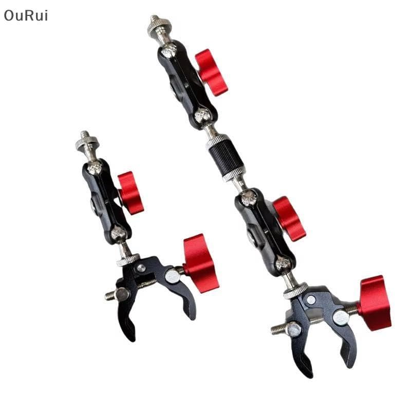 [B & C] Super Braçadeira De Metal Para Câmera , 1 Conjunto Com Cabeça Esférica Dupla , Braço Mágico Iluminação De Monito