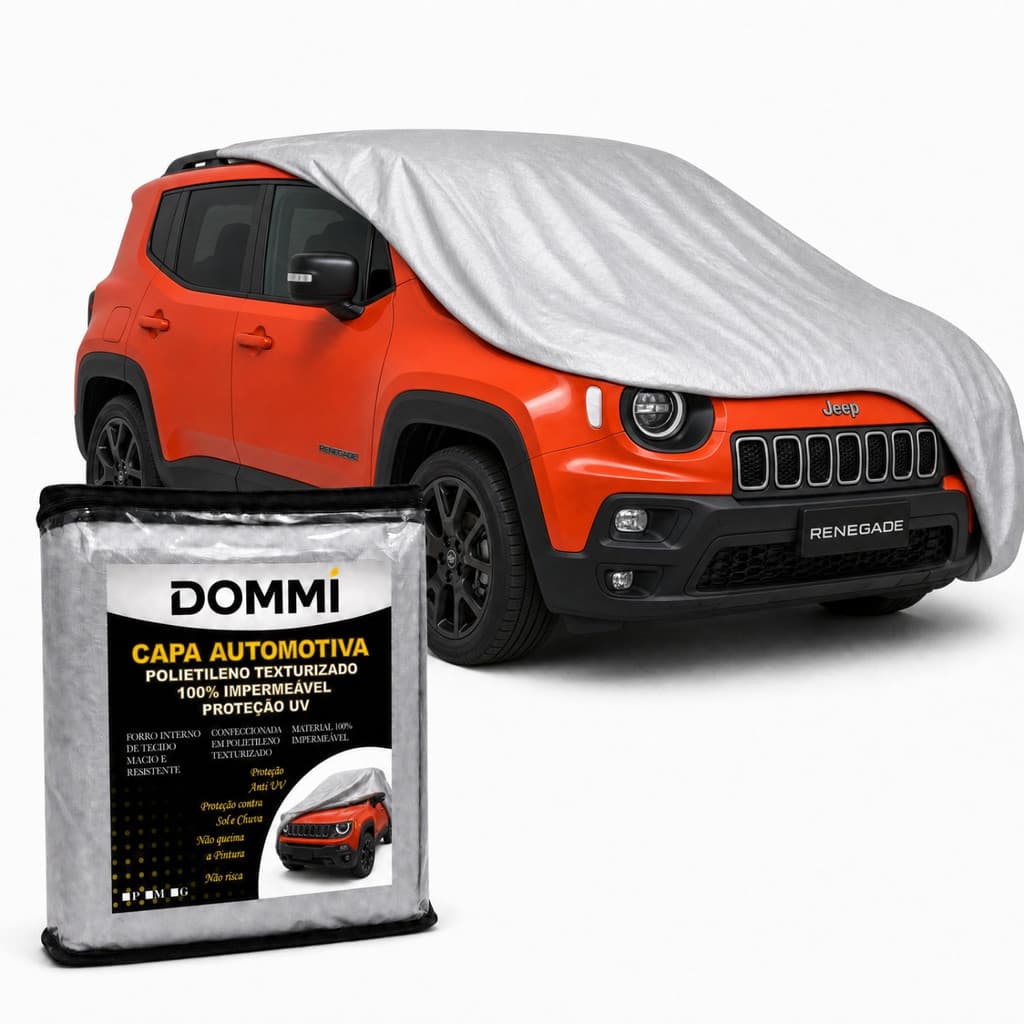 Capa de Cobrir Carro Jeep Renegade Com Forro 100% Impermeável Proteção Sol Chuva Poeira