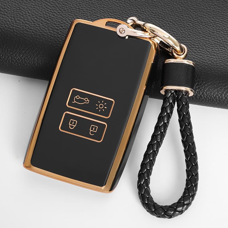 Capa protetora de chave de carro inteligente em TPU, adequada para os modelos Renault Koleos, Kadjar, Captur, Megane, Ta