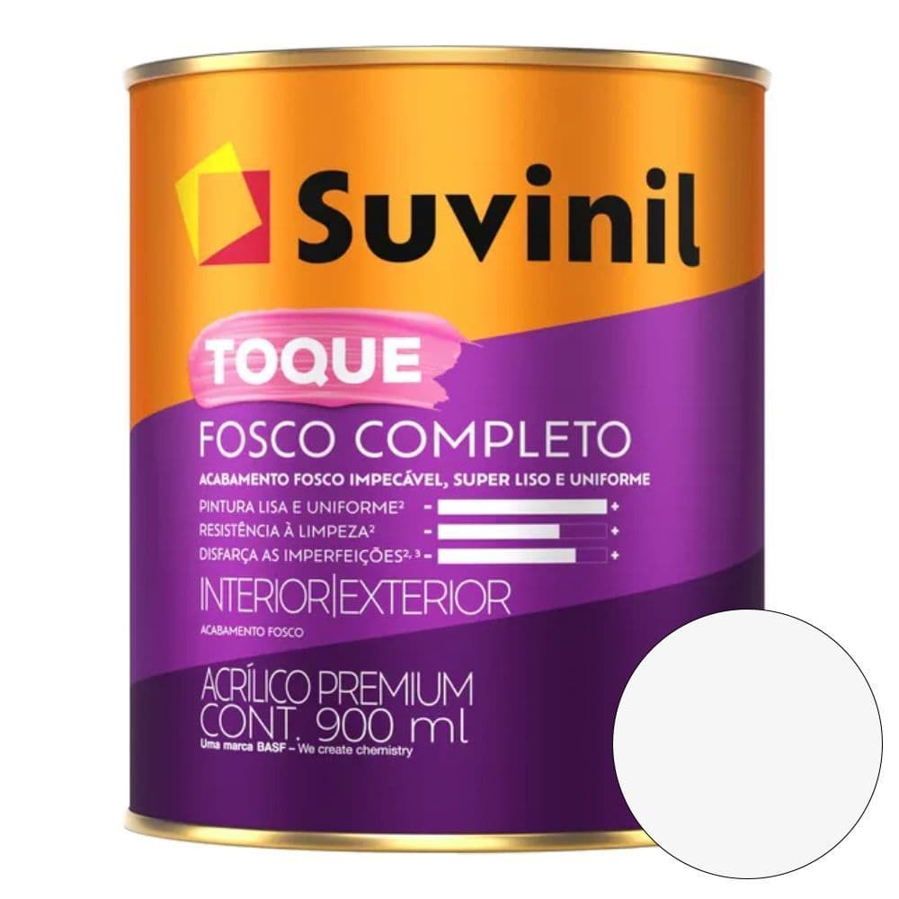 Tinta Acrílica Toque Fosco Completo 900ml Branco Neve Suvinil