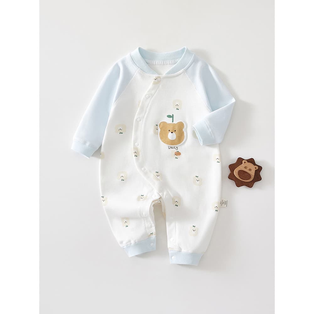 Macacão de bebê roupas de outono algodão puro pijamas de bebê fora da estrada roupas de casa primavera outono recém-nasc