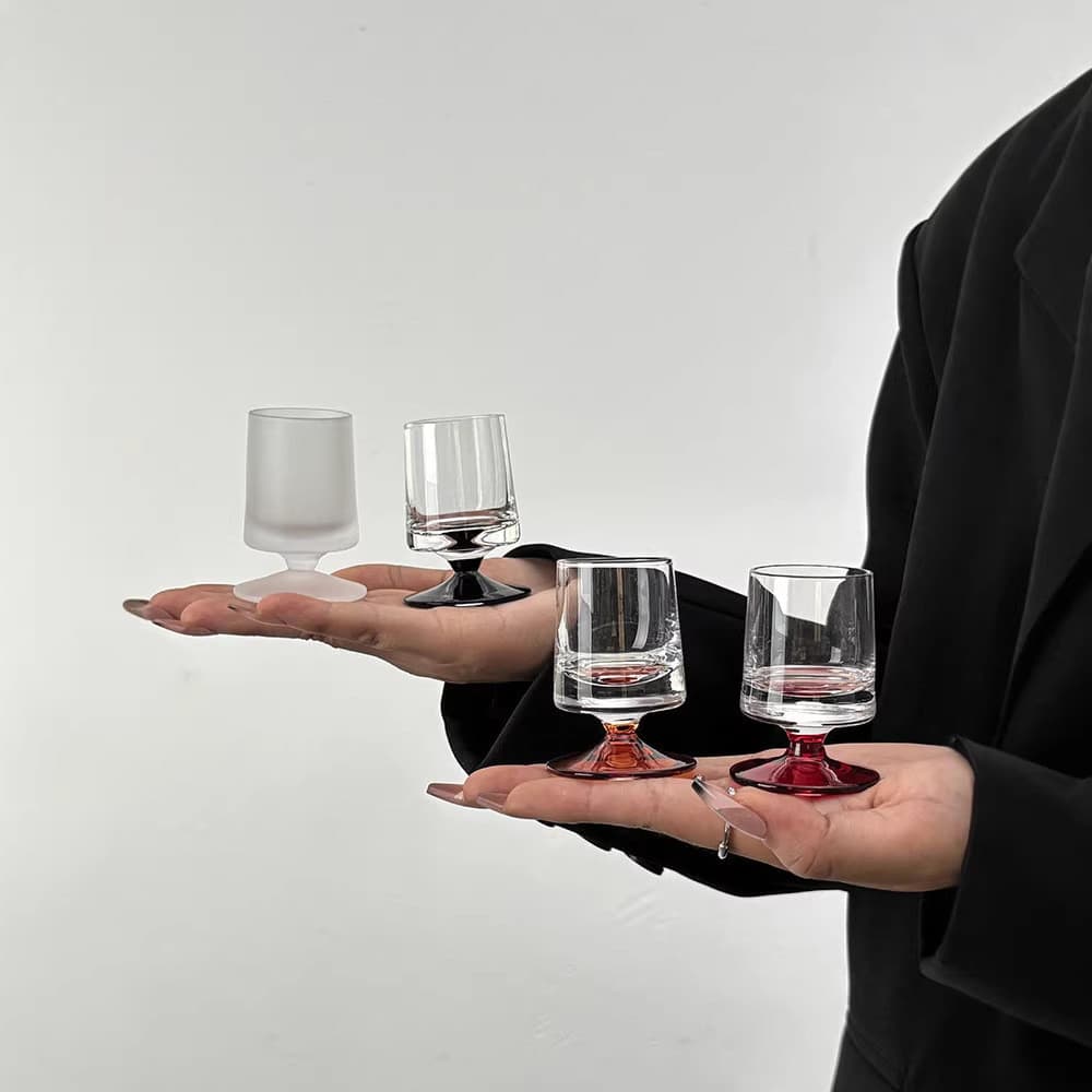 Nicho vidro pequeno copo de vinho branco com pés simples espírito vidro dividido copo de vinho doméstico Mini copo de vi