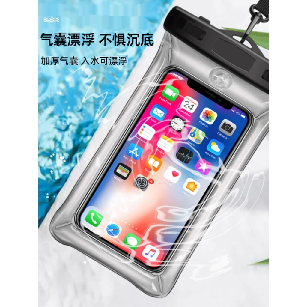 Bolsa à prova d'água para celular, capa flutuante para mergulho, tela sensível ao toque, equipamento de natação, piloto,