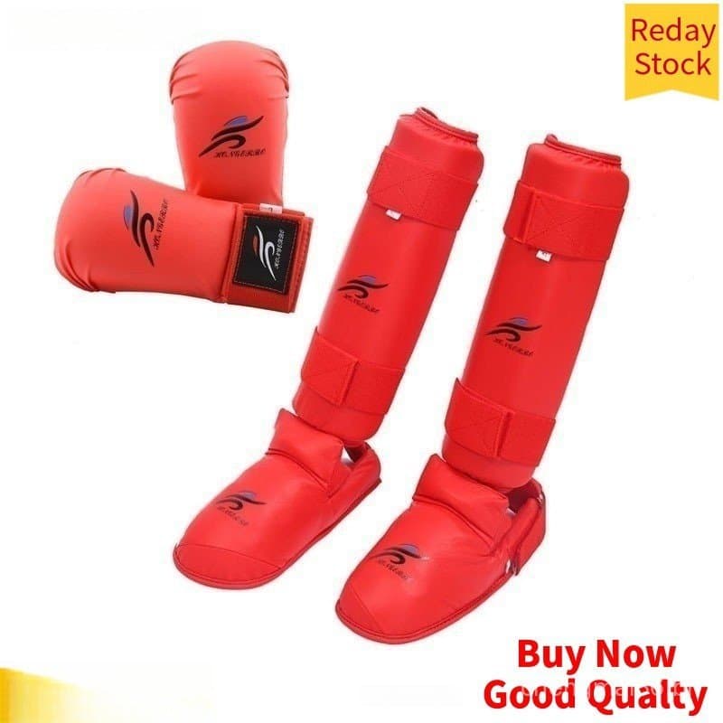 Luvas de Boxe Taekwondo Shinguard Karate Muay Thai Conjunto de Luvas de Boxe para Três Pés Protetores